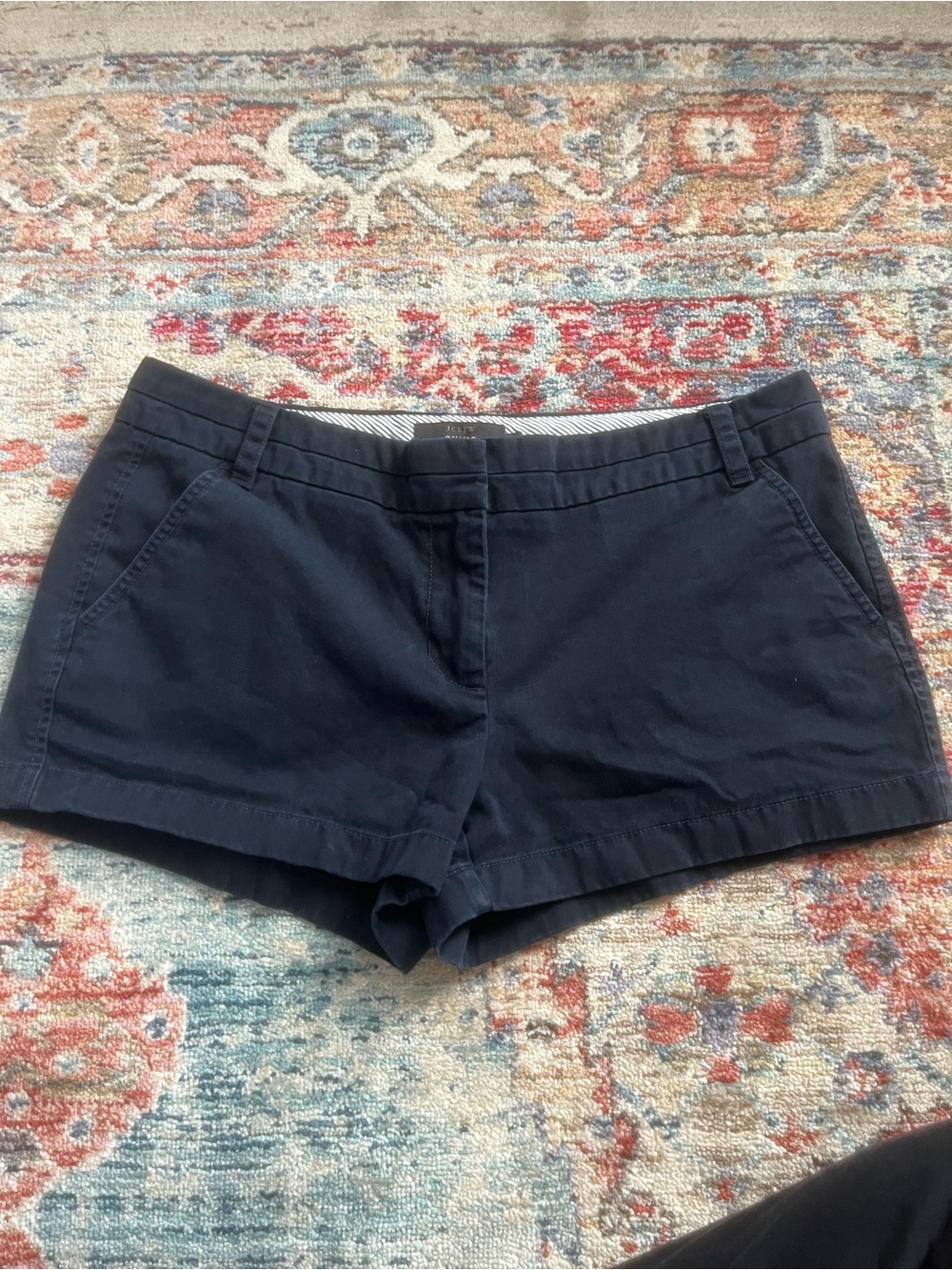 J. Crew Navy Cotton Chino Shorts size 10